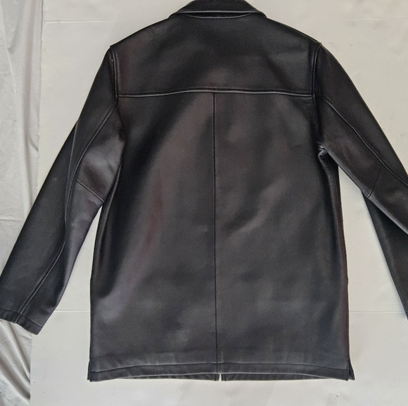 Golden Bear Women Classic Mid Length Genuine Leather jacket black large - Picture 2 of 6